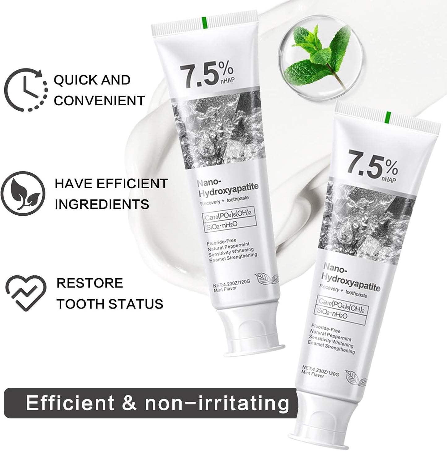 Nano Hydroxyapatite Toothpaste 7.5% – Enamel Repair & Protection