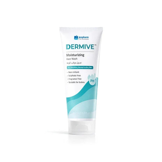 Dermive Moisturizing Face Wash Pack of 2 – Gentle Cleanser for Sensitive | Normal to Dry Skin
