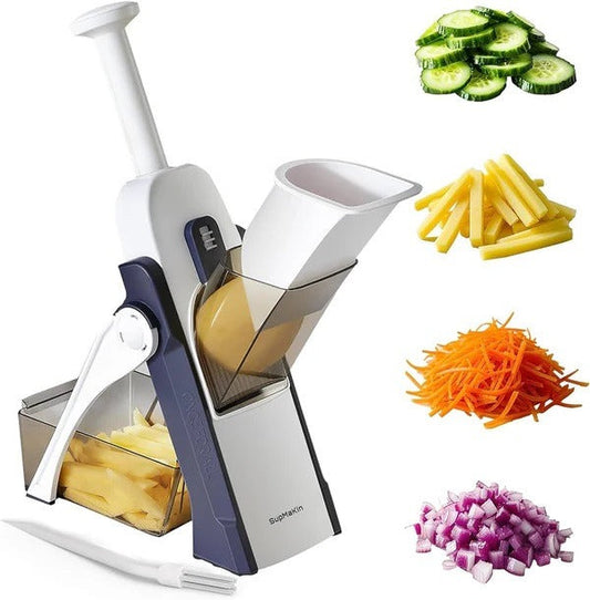Safe Mandoline Vegetable Slicer – Multi Vegetable Chopper | 4-in-1 Vegetable Cutter for Slicing, Dicing & Julienne