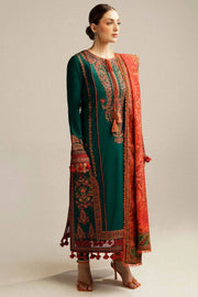Hussain Rehar - 3PC- Heavy Embroidered Lawn Suit with Digital Printed Jacquard Dupatta - ABS 024