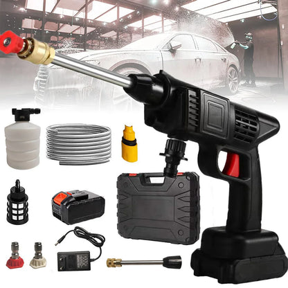 48V Wireless High Pressure Washer Gun – Rechargeable Cordless Car Wash Spray Gun for Cars, Bikes, Solar Panels & Home Cleaning