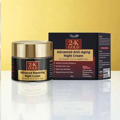 Haya 3-in-1 Luxury Skin Brightening Kit (24K Gold Anti-Aging Cream - Ultra Beauty Cream - Glutathione Serum)