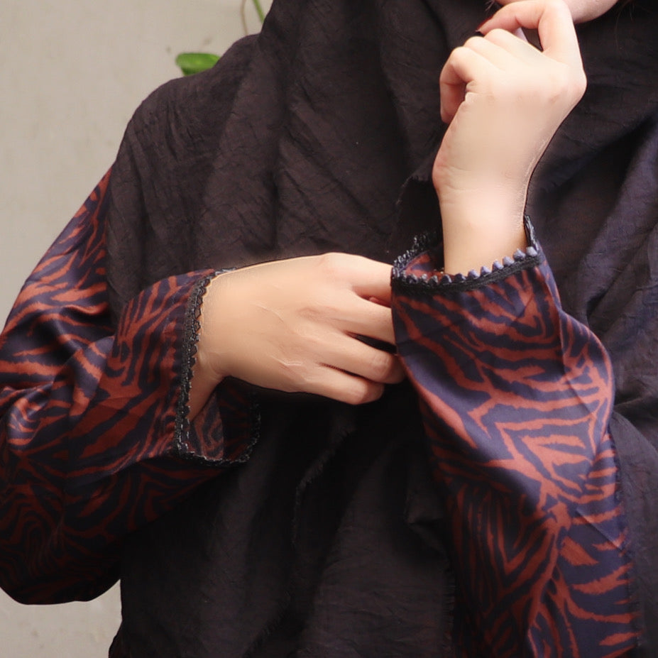 2 Pcs Brown Leopard Print Cotail Suit