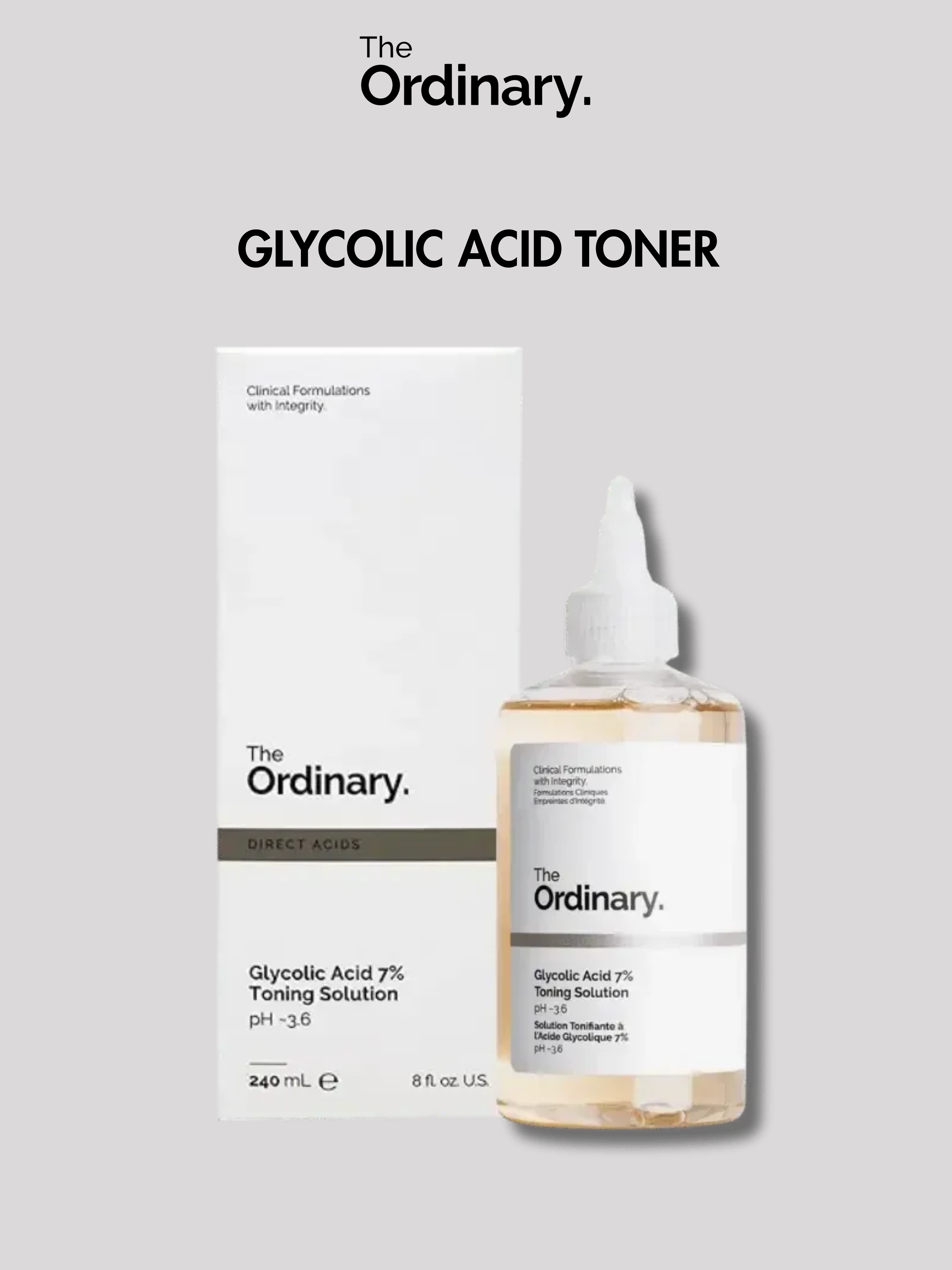 The Ordinary Glycolic Acid ~ 7% Toning Solution (240ml)