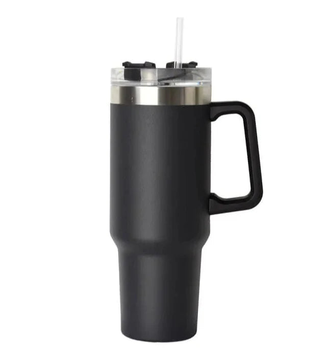 Stainless Steel Insulated Tumbler – Hot & Cold Temperature Retention | Travel Mug with Lid & Straw