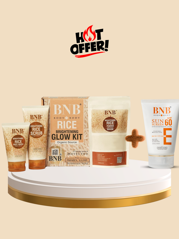 3 in 1 Rice Glow Kit + BNB Sunscreen