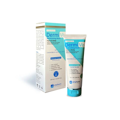 Dermive Moisturizing Face Wash Pack of 2 – Gentle Cleanser for Sensitive | Normal to Dry Skin