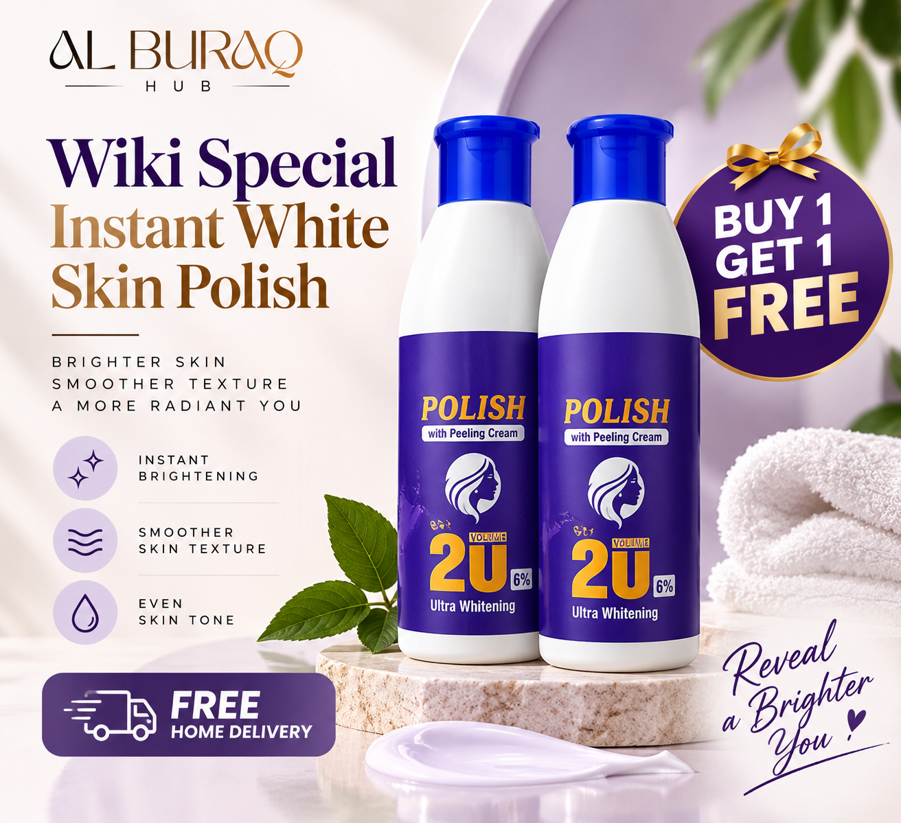 Wiki Special Instant White Skin Polish – Ultra Whitening 2U | Buy 1 Get 1 Free