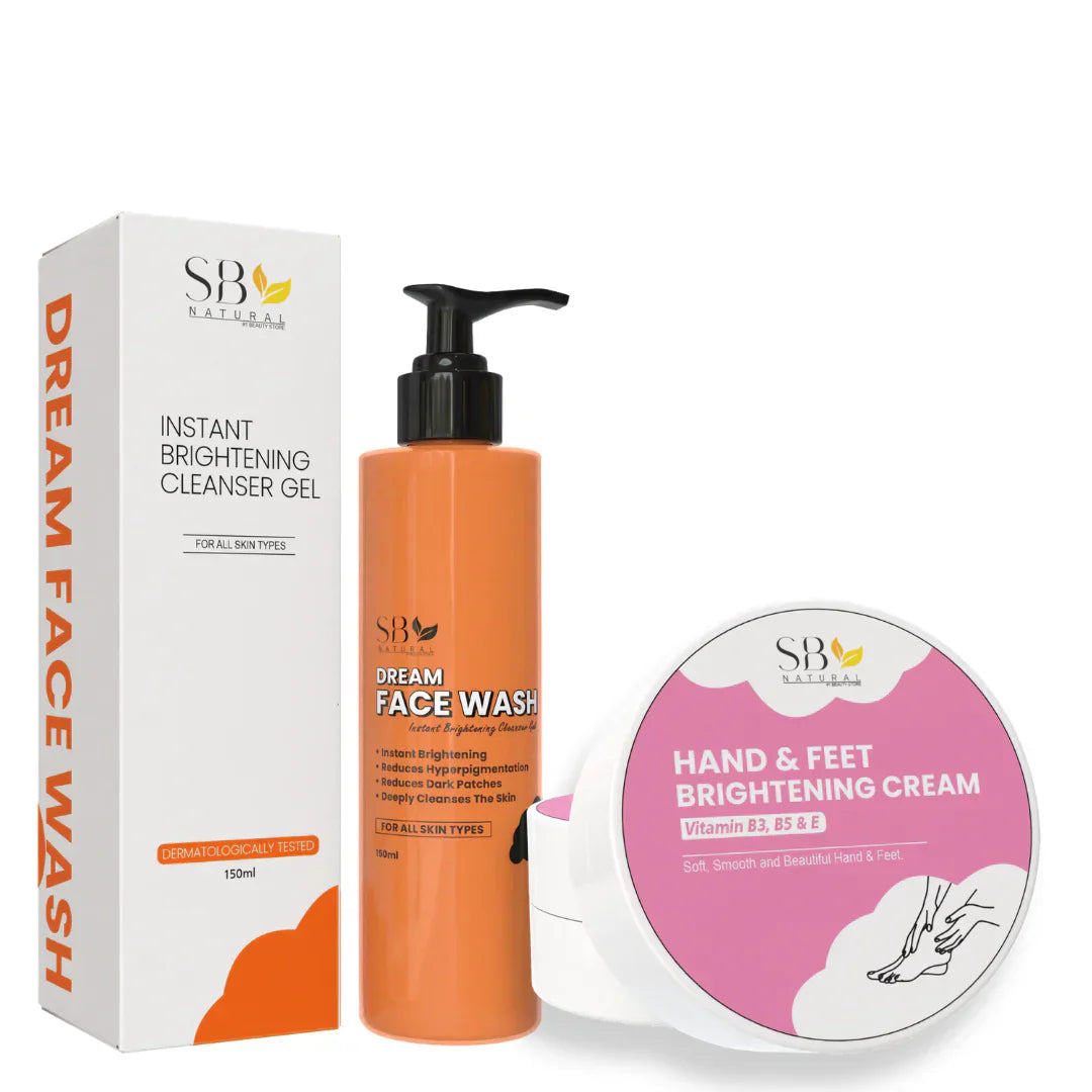 Glow & Go 5 in 1 Bundle | Facewash | Rice Facial | Night Cream | Hand & Foot Cream +  FREE SKIN POLISH