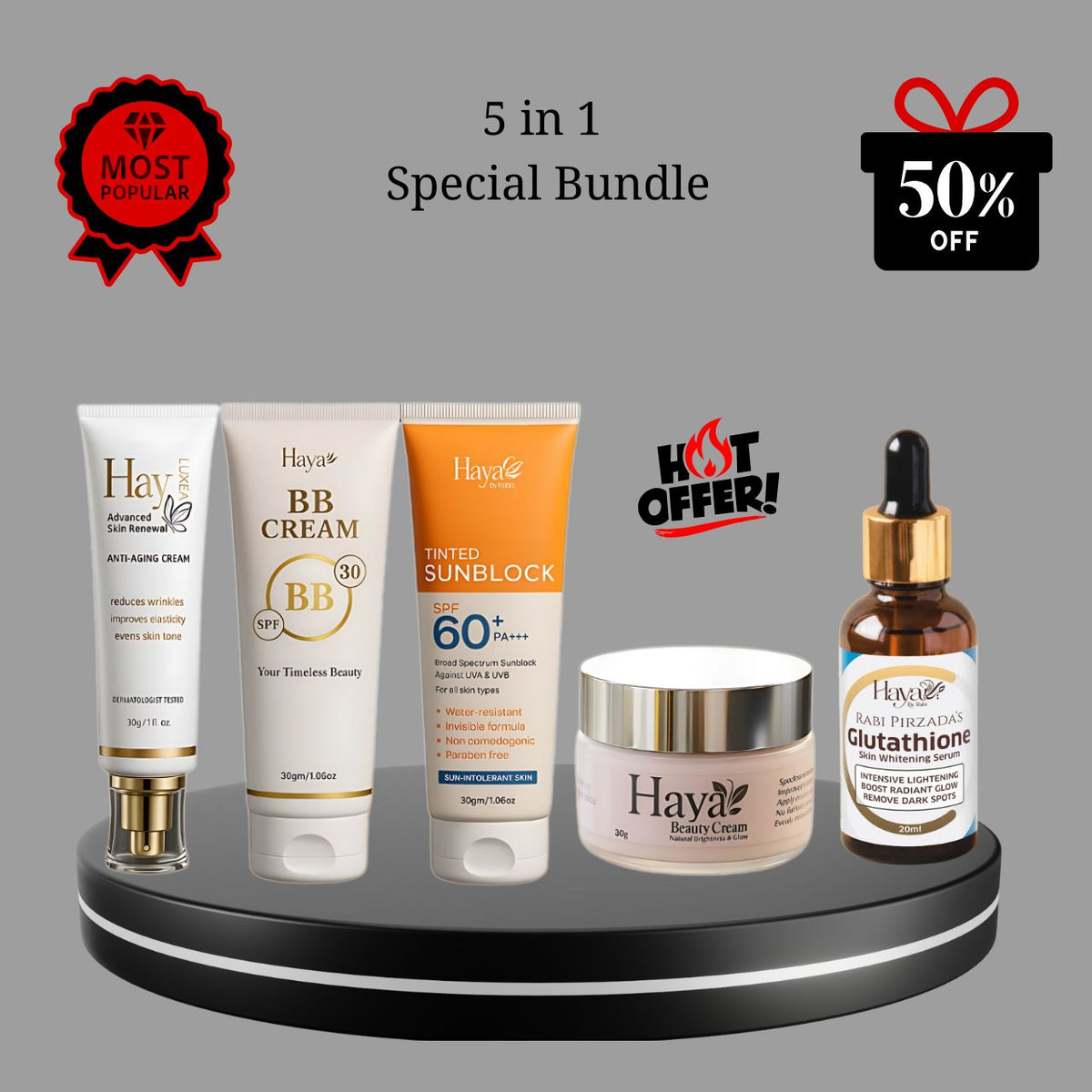 Haya By Rabi – 4 in 1 Special Deal + Glutathione Serum