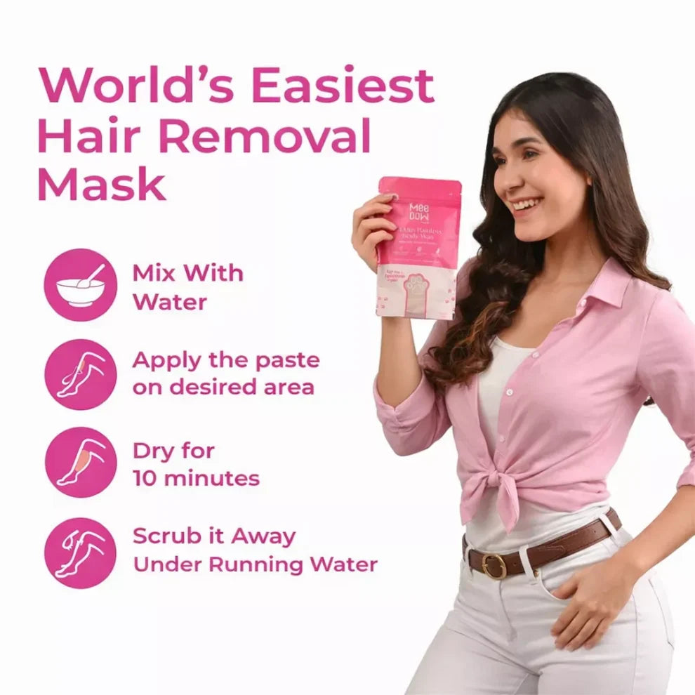 Meow Hair Removal Painless Wax – Smooth Skin Formula | Buy 1 Get 1 FREE