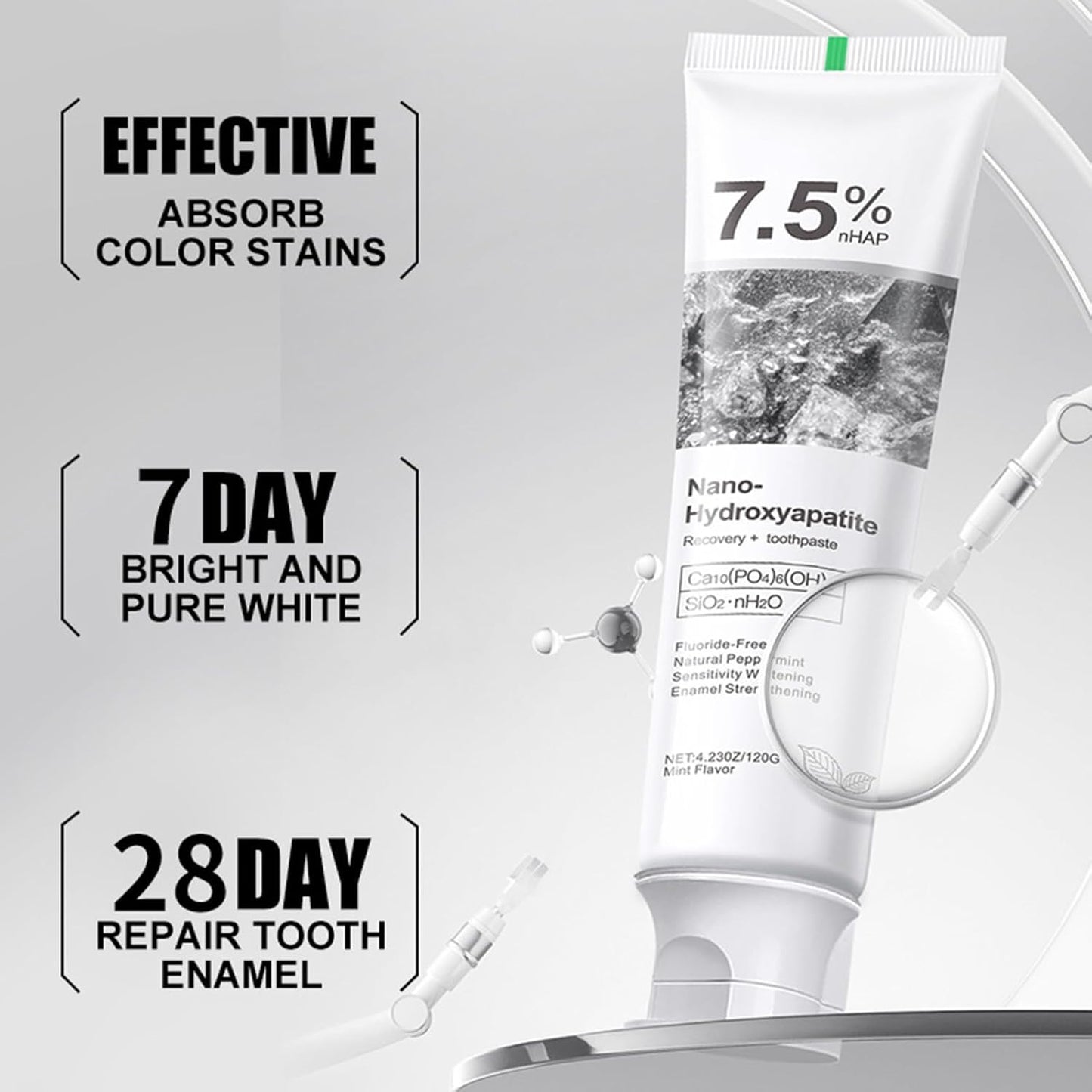 Nano Hydroxyapatite Toothpaste 7.5% – Enamel Repair & Protection
