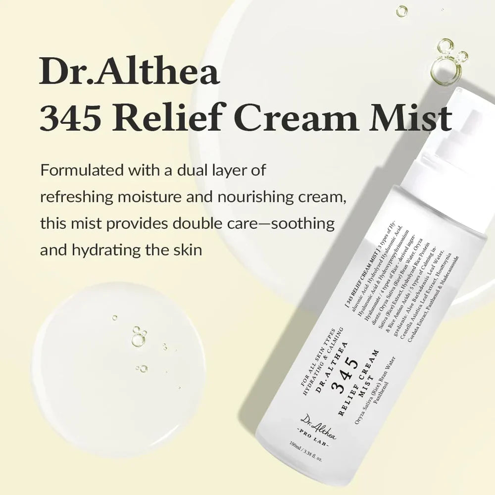 Dr. Althea 345 Relief Cream Mist 60ml | Soothing & Hydrating Face Mist for Sensitive Skin