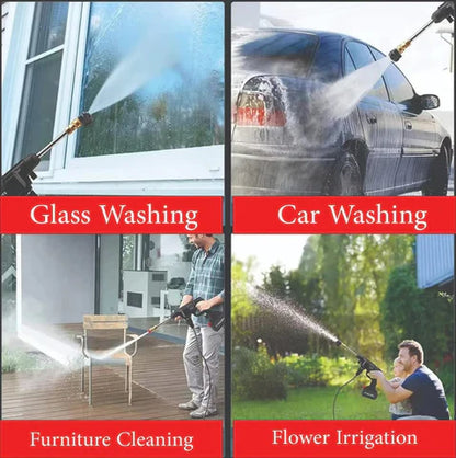 48V Wireless High Pressure Washer Gun – Rechargeable Cordless Car Wash Spray Gun for Cars, Bikes, Solar Panels & Home Cleaning