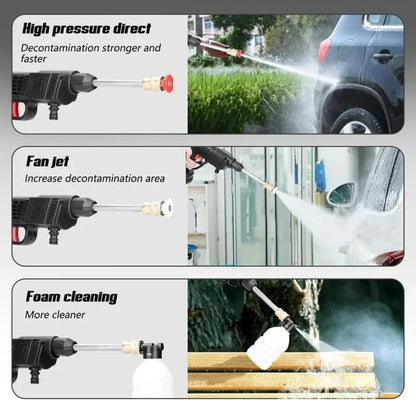 48V Wireless High Pressure Washer Gun – Rechargeable Cordless Car Wash Spray Gun for Cars, Bikes, Solar Panels & Home Cleaning