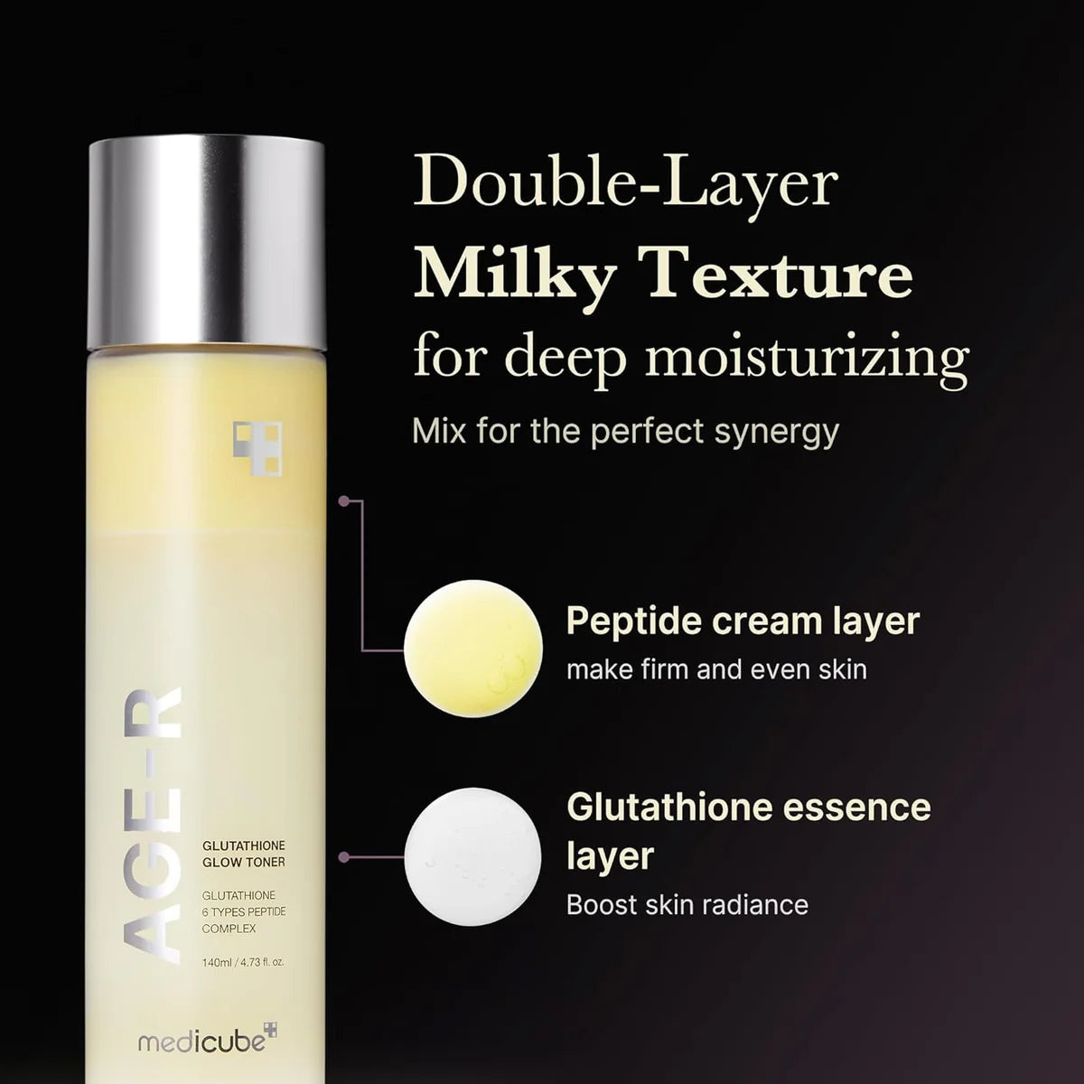 Medicube AGE-R Glutathione Glow Toner 140ml – Radiant & Even Skin Tone