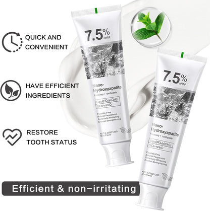 Nano Hydroxyapatite Toothpaste 7.5% – Buy 1 Get 1 Free | Enamel Repair & Protection