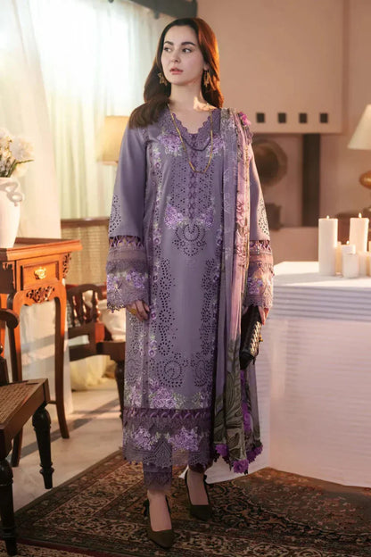 Jade- Lawn 3Pc Embroidered Shirt with Digital Printed Jacquard Dupatta - ABS 1018
