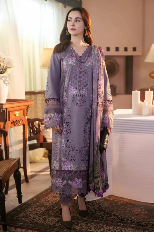 Jade- Lawn 3Pc Embroidered Shirt with Digital Printed Jacquard Dupatta - ABS 1018