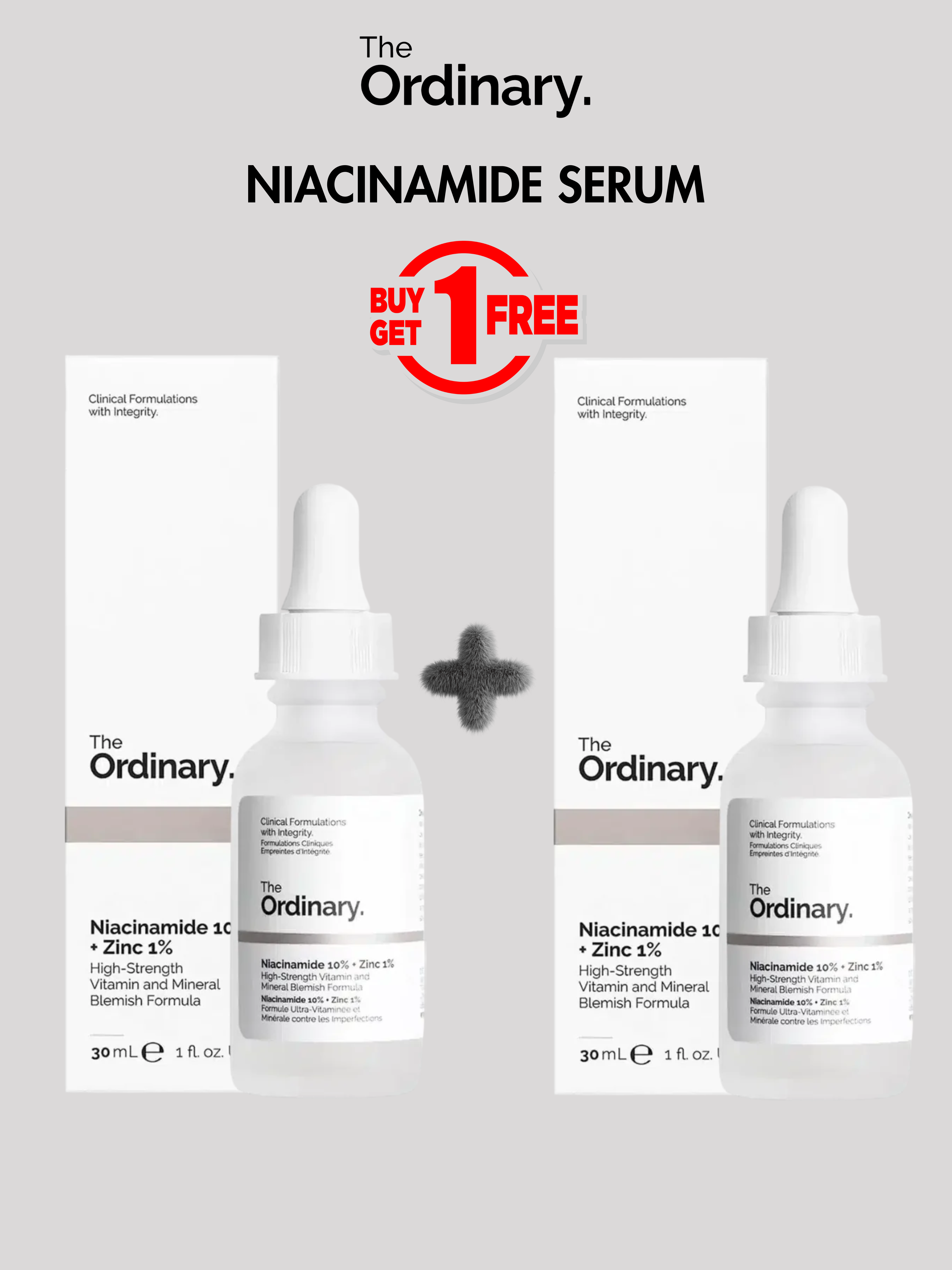 The Ordinary Niacinamide 10% + Zinc 1% - 30ml (Buy 1 Get 1 Free)