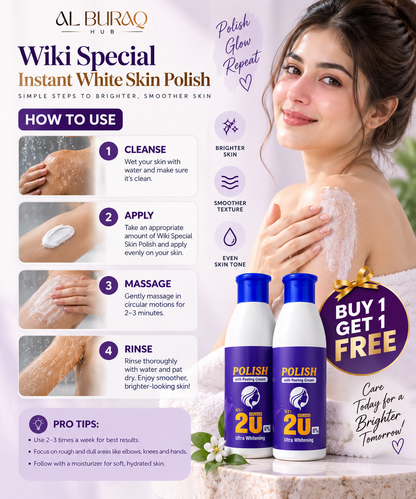 Wiki Special Instant White Skin Polish – Ultra Whitening 2U | Buy 1 Get 1 Free