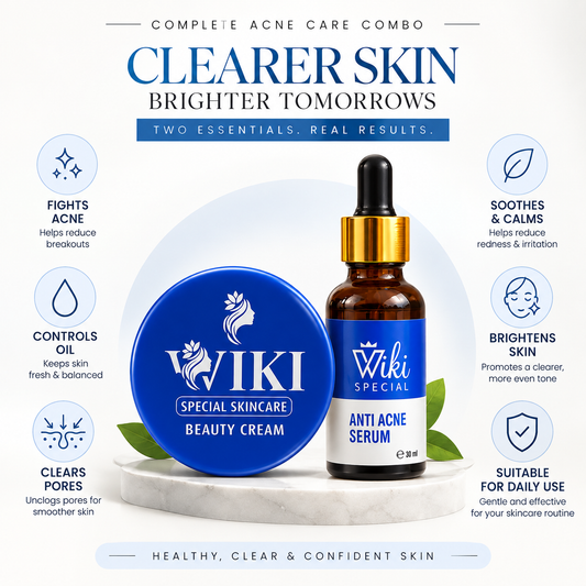 Wiki Clear & Glow Duo | Anti-Acne Serum + Beauty Cream