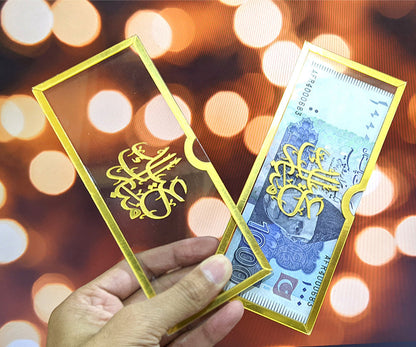 Acrylic Eidi Envelopes Full | Elegant Eid Mubarak Gift Envelopes