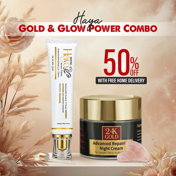 Haya Gold & Glow Power Combo (24K Gold Anti-Aging Cream - Ultra Beauty Cream)