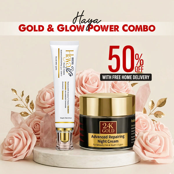 Haya Gold & Glow Power Combo (24K Gold Anti-Aging Cream - Ultra Beauty Cream)