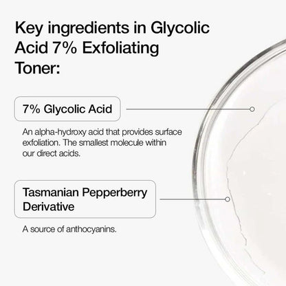 Urapra Glycolic Acid 7% Toning Solution 200ml – Buy 1 Get 1 Free | Brightening & Skin Refining Toner