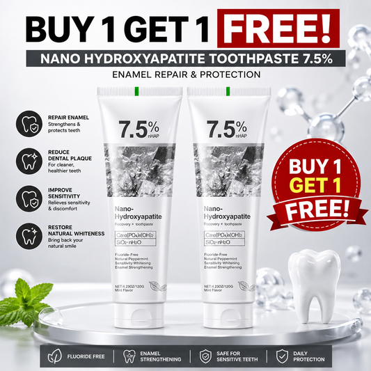 Nano Hydroxyapatite Toothpaste 7.5% – Buy 1 Get 1 Free | Enamel Repair & Protection