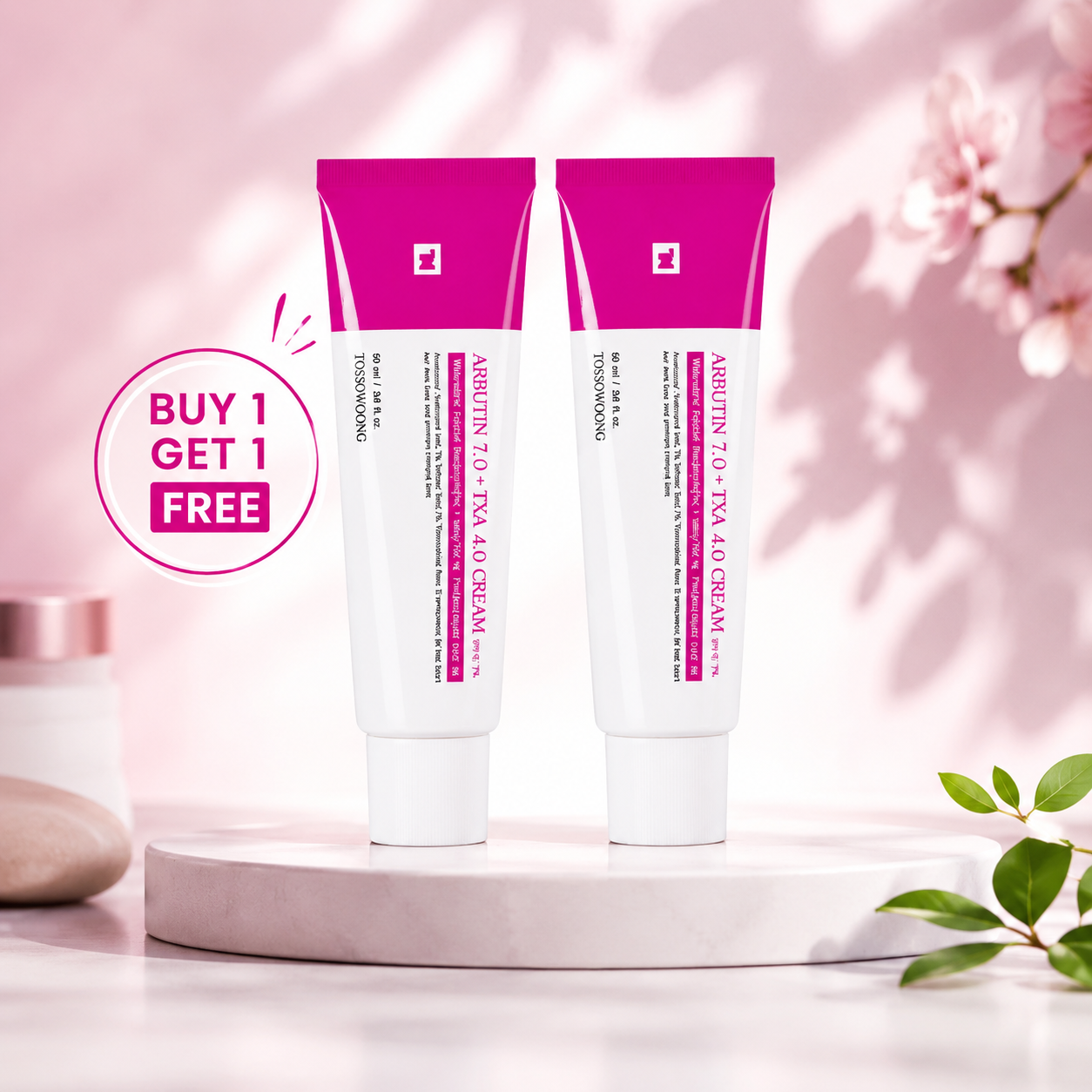 TOSOWOONG Arbutin 7% + Tranexamic Acid 4% Cream | Buy 1 Get 1 FREE