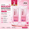 Jenpharm Maxdif Brightening Gel Face Wash 100ml – Pack of 2 | Clean, Fresh & Radiant Skin