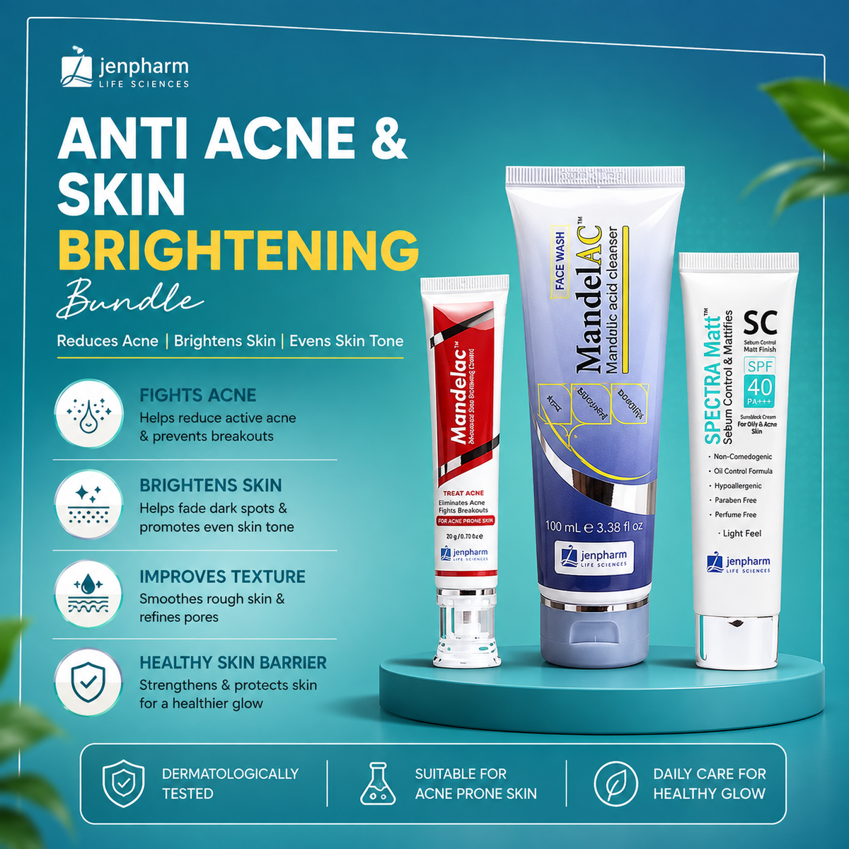 Anti Acne & Skin Brightening Bundle | Radiates Skin | Reduces Acne