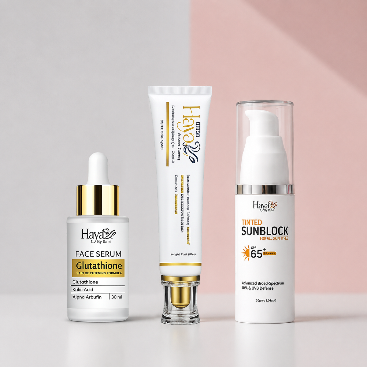 3 in 1 Super Glow & Protection Deal (Ultra Beauty Cream + Glutathione Serum + Tinted Sunblock SPF 65+)