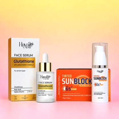 Glutathione Serum + Tinted Sunblock SPF 65