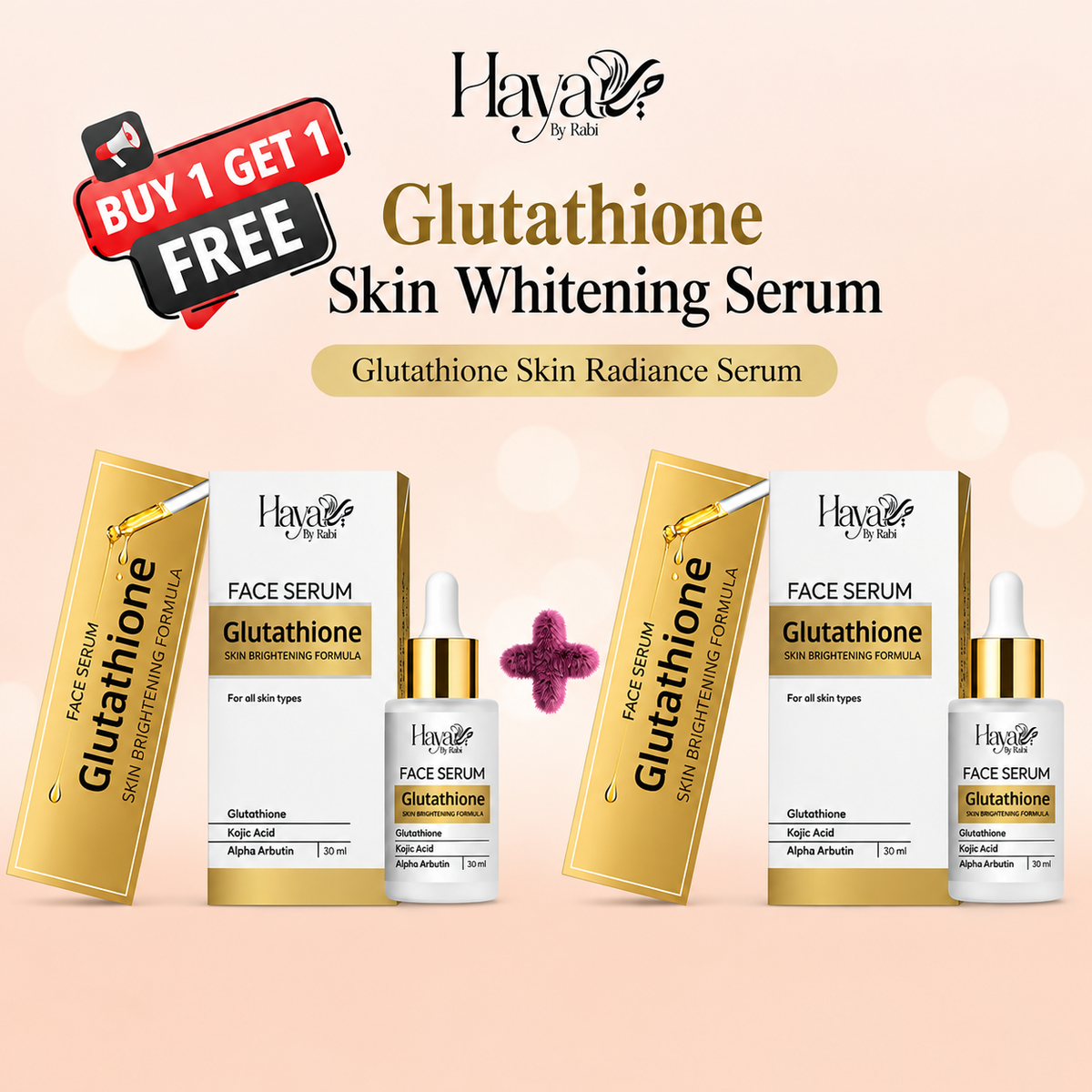 Glutathione Skin Whitening Serum (BUY 1 GET 1 FREE)