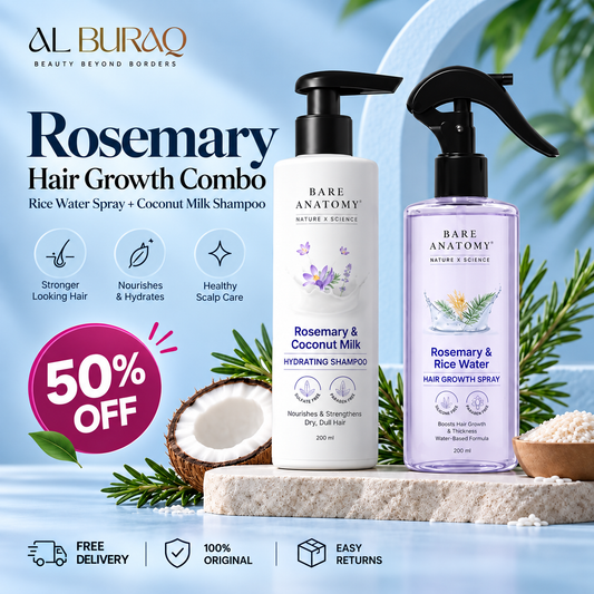 Rosemary Hair Growth Combo | Rice Water Spray + Cocunut Milk Shampoo