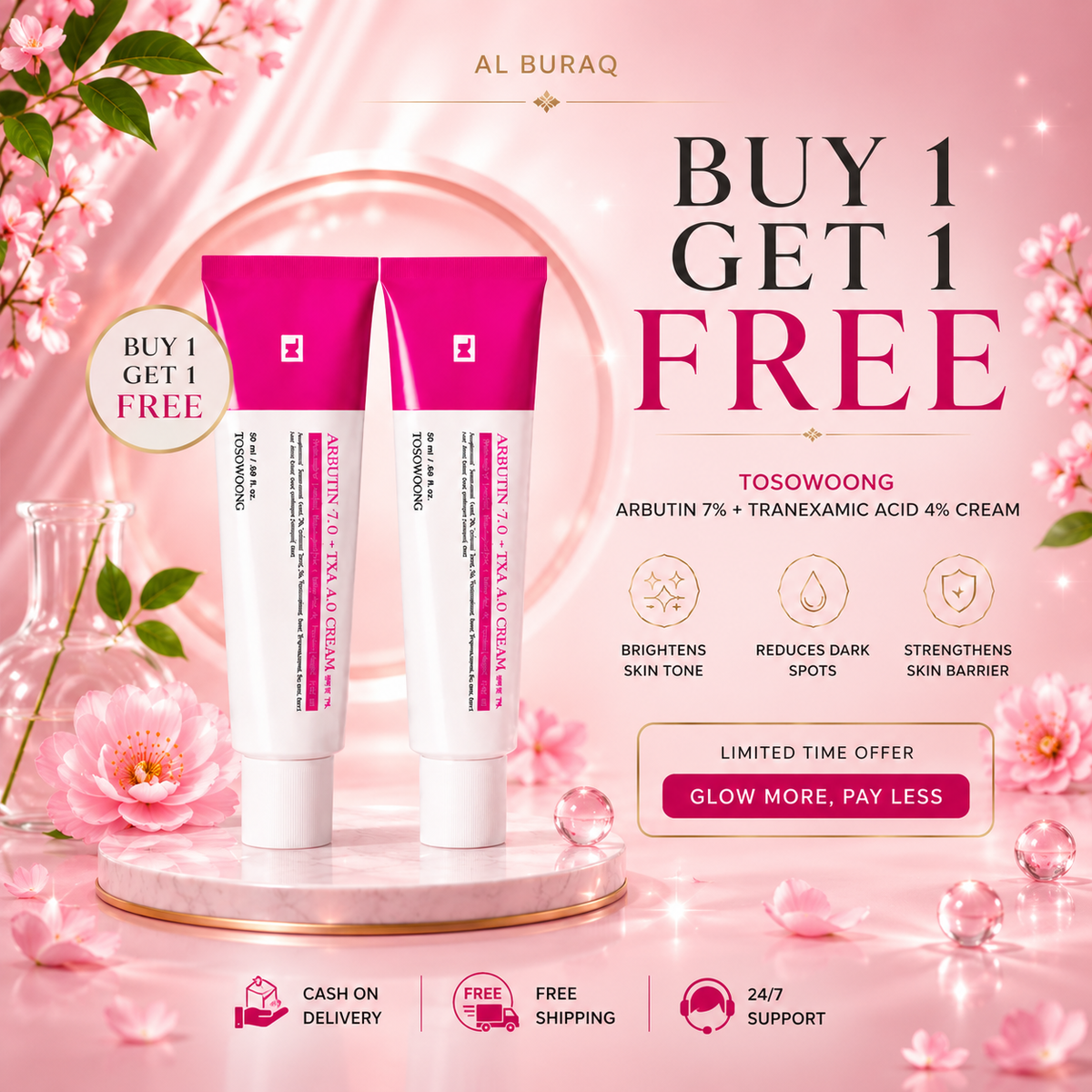 TOSOWOONG Brightening Cream | Buy 1 Get 1 Free
