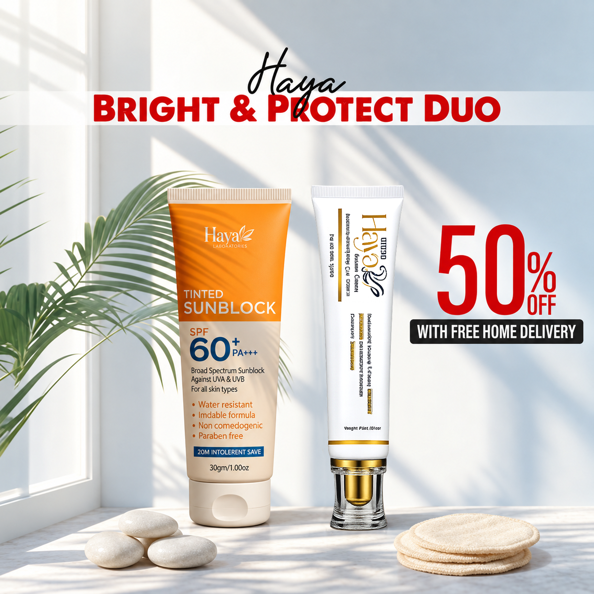 Haya Bright & Protect Duo (Ultra Beauty Cream - Sunblock)