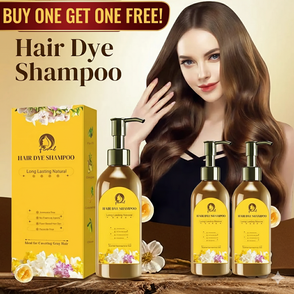 Hair Dye Shampoo | Buy One Get One FREE ~ Long-Lasting Natural Hair Dye Shampoo for Men &amp; Women