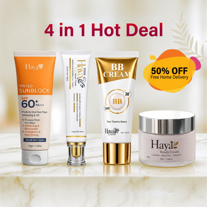 Haya By Rabi 4-IN-1 Hot Deal (Ultra Beauty Cream - BB Cream - Sunblock - Antiaging Cream)