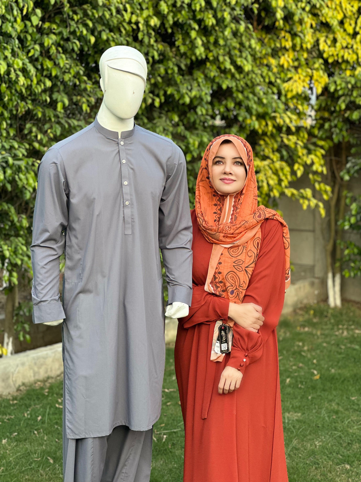 Stylish Grey Shalwar Kameez