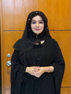 Graceful Black Abaya with DMC Stone Embellishment – Haya by Rabi