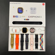 i20 Ultra Max Smart Watch With 7 Straps + FREE Earbuds