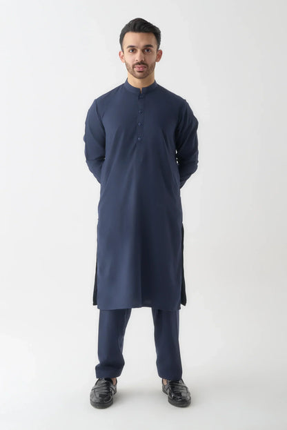 Navy Blue Traditional Shalwar Kameez