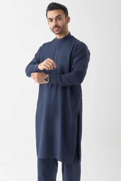 Navy Blue Traditional Shalwar Kameez