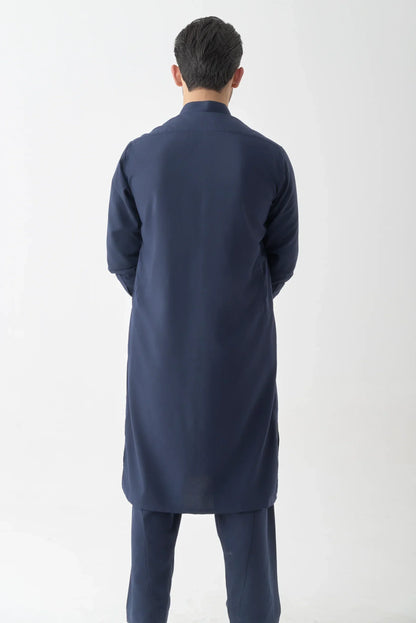 Navy Blue Traditional Shalwar Kameez
