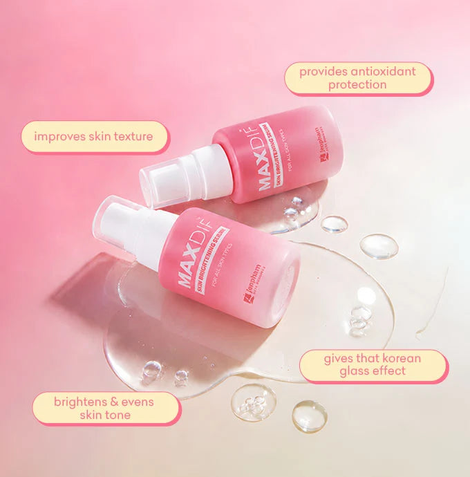 Jenpharm Maxdif Brightening Serum  Pack of 2 | Bright, Hydrated & Radiant-Looking Skin