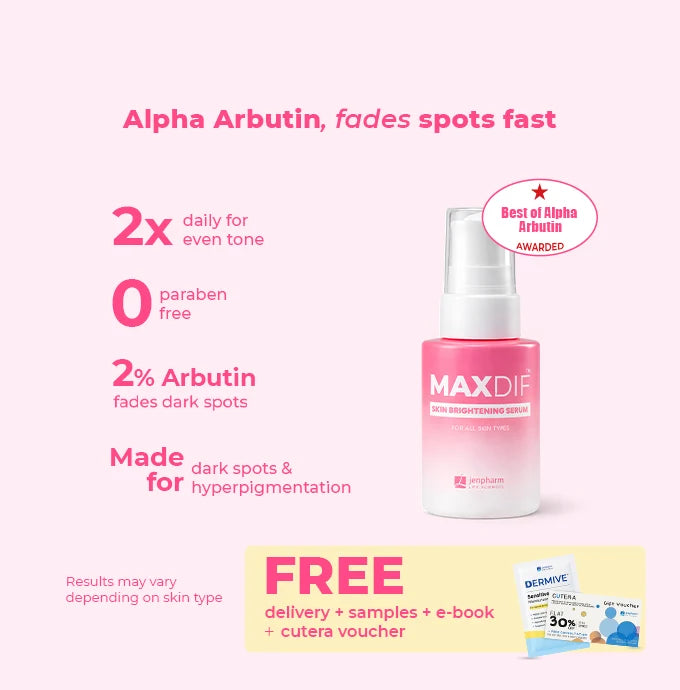 Jenpharm Maxdif Brightening Serum  Pack of 2 | Bright, Hydrated & Radiant-Looking Skin